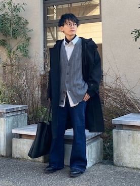 「アイテム（ダッフルコート）」を使った、ゆっきーさん（メンズ・165cm）の冬コーディネート