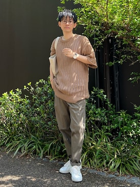 「EDIFICE（エディフィス）のアイテム」を使った、ゆっきーさん（メンズ・165cm）の春コーディネート