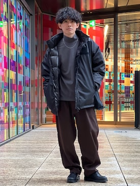 「TAION（タイオン）の【TAION/タイオン】GLOSTER別注 MILITALY LEVEL7 JACKET ダウン」を使った、ゆっきーさんのコーディネート