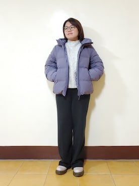 「冷色系」｜呱呱🍯さん（レディース・152cm）の冬コーディネート