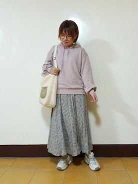 パーカーを使った 冬コーデ の人気ファッションコーディネート Wear