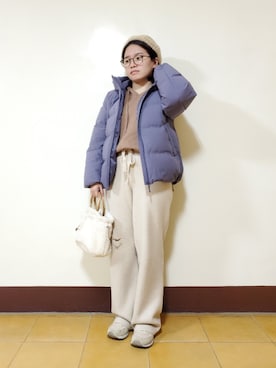 「新星WEARISTAにエントリー」｜「アイテム（ハンチング/ベレー帽）」を使った、呱呱🍯さん（レディース・152cm）の冬コーディネート