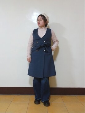 呱呱🍯さん（レディース・152cm）の冬コーディネート