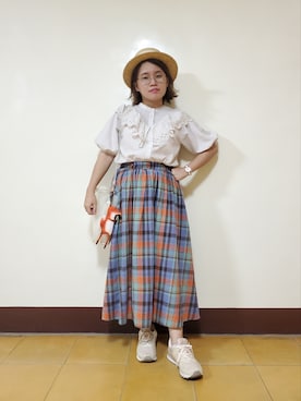 「SLURR（スラ―）のアイテム」を使った、呱呱🍯さん（レディース・152cm）の秋コーディネート