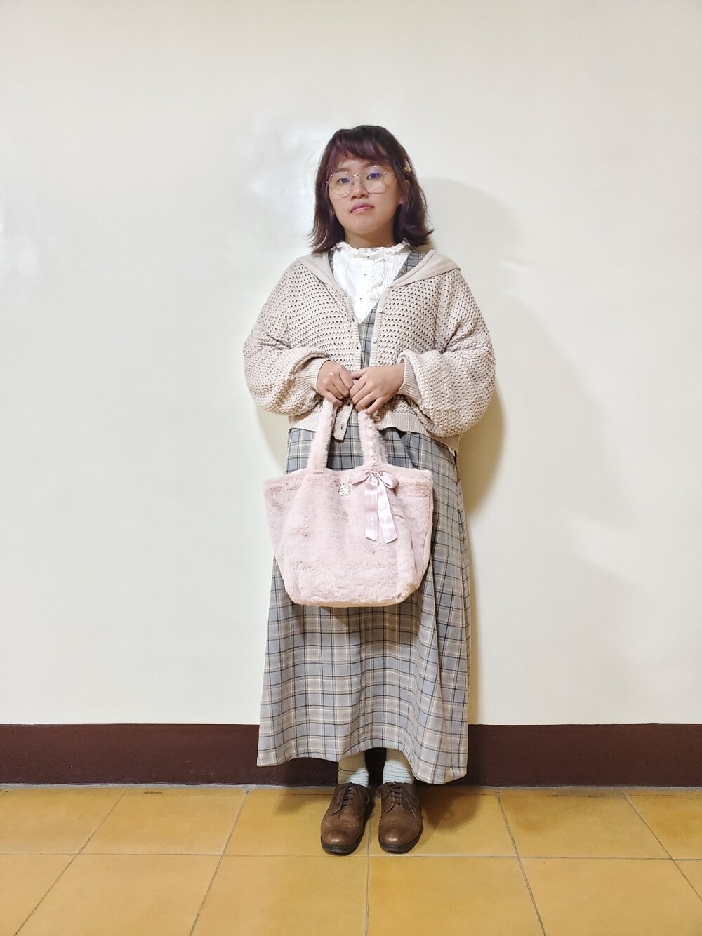 「大人カジュアル、WEARハロウィン2022、秋コーデ、冬コーデ、低身長、低身長コーデ」｜「Samansa Mos2の透かし編みセーラー襟カーディガン（カーディガン/ボレロ、ホワイト系）」を使った、呱呱🍯さん（レディース・152cm）の秋コーディネートの1枚目の写真
