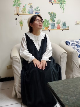 「新星WEARISTAにエントリー」｜「アイテム（ハンチング/ベレー帽）」を使った、呱呱🍯さん（レディース・152cm）の冬コーディネート