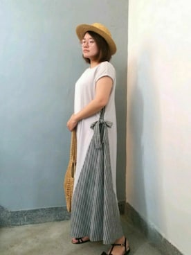 「ドレスシューズ」｜「アイテム（サンダル）」を使った、呱呱🍯さん（レディース・152cm）の夏コーディネート