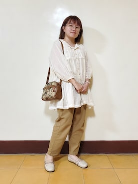 「MANGO（マンゴ）のアイテム」を使った、呱呱🍯さん（レディース・152cm）の夏コーディネート