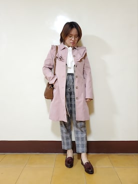 「axes femme POETIQUE（アクシーズファムポエティック）のアイテム（ベスト）」を使った、呱呱🍯さん（レディース・152cm）の春コーディネート