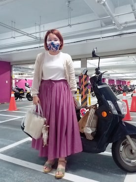 「ehka sopo（エヘカソポ）のアイテム（アンサンブル）」を使った、呱呱🍯さん（レディース・152cm）の夏コーディネート
