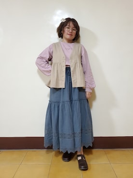 呱呱🍯さん（レディース・152cm）の春コーディネート