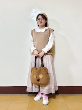 「新星WEARISTAにエントリー」｜「アイテム（マウンテンパーカー）」を使った、呱呱🍯さん（レディース・152cm）の冬コーディネート