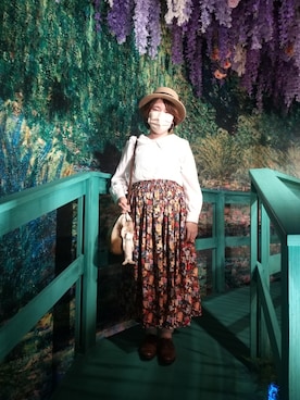 「猫柄」｜呱呱🍯さん（レディース・152cm）の春コーディネート