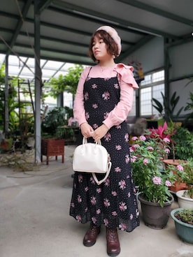 「WILLSELECTION（ウィルセレクション）のアイテム（ワンピース/ドレス）」を使った、呱呱🍯さん（レディース・152cm）の春コーディネート