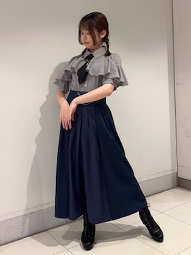 「axes femme（アクシーズファム）のアイテム（ブーツ）」を使った、おはぎちゃんさん（骨格ウェーブ・レディース・158cm）の春コーディネート