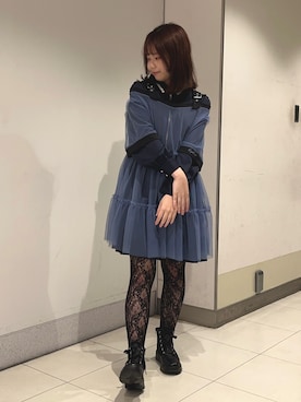 「axes femme（アクシーズファム）のアイテム（スニーカー）」を使った、おはぎちゃんさん（レディース・158cm）の春コーディネート