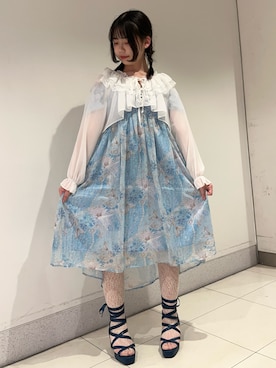 「axes femme POETIQUE（アクシーズファムポエティック）のアイテム（ワンピース/ドレス）」を使った、おはぎちゃんさん（骨格ウェーブ・レディース・158cm）の春コーディネート