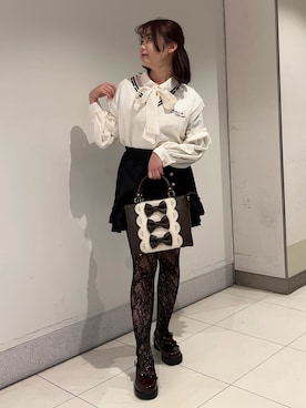 「axes femme（アクシーズファム）のアイテム（ローファー）」を使った、おはぎちゃんさん（レディース・158cm）の冬コーディネート