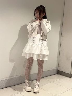 「axes femme（アクシーズファム）のアイテム（スニーカー）」を使った、おはぎちゃんさん（レディース・158cm）の冬コーディネート