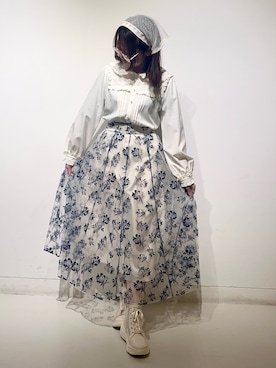 「axes femme（アクシーズファム）のアイテム（スニーカー）」を使った、おはぎちゃんさん（レディース・158cm）の春コーディネート