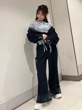 「axes femme（アクシーズファム）のアイテム（ジャケット/アウター）」を使った、おはぎちゃんさん（骨格ウェーブ・レディース・158cm）の春コーディネート