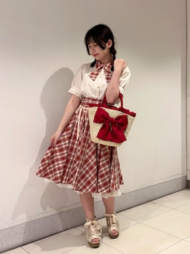 「axes femme（アクシーズファム）のアイテム」を使った、おはぎちゃんさん（骨格ウェーブ・レディース・158cm）の夏コーディネート