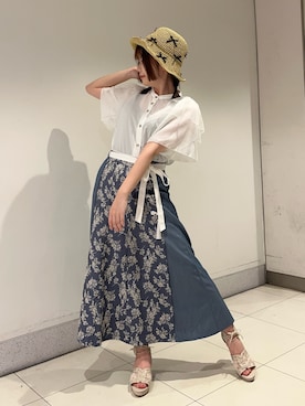 「axes femme（アクシーズファム）のアイテム（サンダル）」を使った、おはぎちゃんさん（骨格ウェーブ・レディース・158cm）の春コーディネート