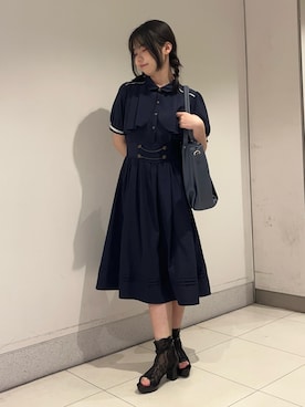 「axes femme（アクシーズファム）のアイテム（ワンピース/ドレス）」を使った、おはぎちゃんさん（骨格ウェーブ・レディース・158cm）の春コーディネート