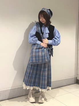 「axes femme（アクシーズファム）のアイテム（スニーカー）」を使った、おはぎちゃんさん（レディース・158cm）の春コーディネート
