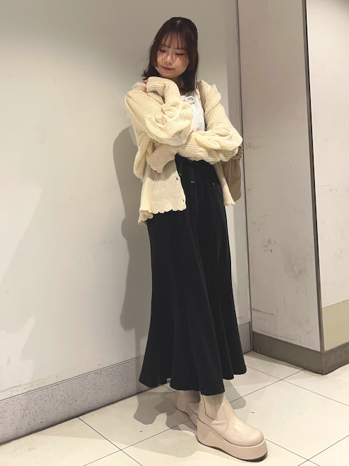 セール】薔薇エンボス厚底ブーツ（ブーツ）｜axes femme（アクシーズ