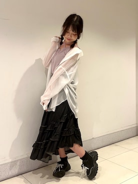 「アイテム（パンプス）」を使った、おはぎちゃんさん（レディース・158cm）の夏コーディネート