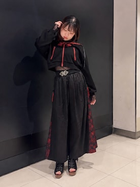 「NIBBLE POISON（ニブルポイズン）のアイテム」を使った、おはぎちゃんさん（レディース・158cm）の夏コーディネート
