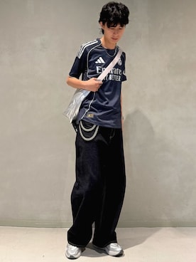 「アイテム（バッグ）」を使った、NUさん（メンズ・184cm）の夏コーディネート