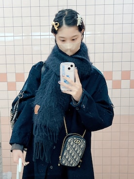 「Dior」｜「アイテム（チェスターコート）」を使った、ぼくいずみさん（レディース・169cm）の春コーディネート