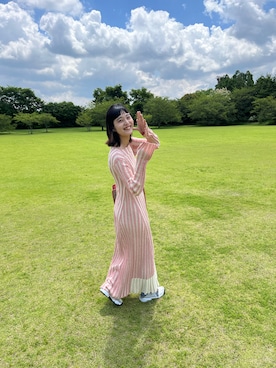 「セリーヌ」｜「アイテム（ワンピース/ドレス）」を使った、ぼくいずみさん（レディース・169cm）の夏コーディネート