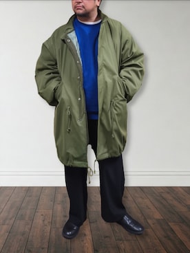 「MoonStar（ムーンスター）のアイテム」を使った、肉厚メンズさん（メンズ・177cm）の冬コーディネート