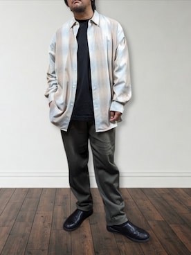 肉厚メンズさん（メンズ・177cm・40代）の秋コーディネート