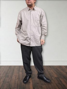 「MoonStar（ムーンスター）のアイテム」を使った、肉厚メンズさん（メンズ・177cm）の春コーディネート