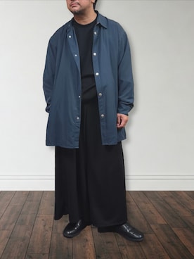 「アイテム（その他アウター）」を使った、肉厚メンズさん（メンズ・177cm）の秋コーディネート