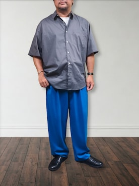 「MoonStar（ムーンスター）のアイテム」を使った、肉厚メンズさん（メンズ・177cm）の夏コーディネート