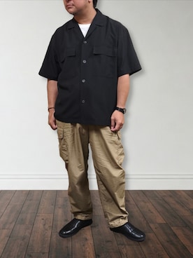 「デブでもオシャレ」｜肉厚メンズさん（メンズ・177cm）の夏コーディネート