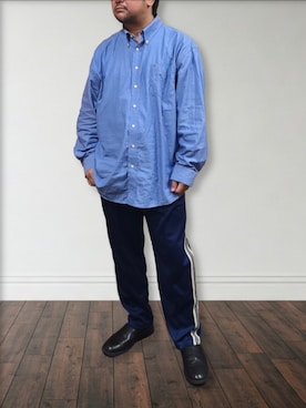 「MoonStar（ムーンスター）のアイテム」を使った、肉厚メンズさん（メンズ・177cm）の夏コーディネート
