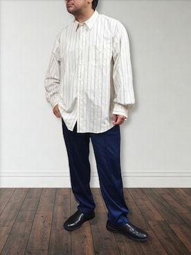 「アイテム（シャツ/ブラウス）」を使った、肉厚メンズさん（メンズ・177cm・40代）の秋コーディネート