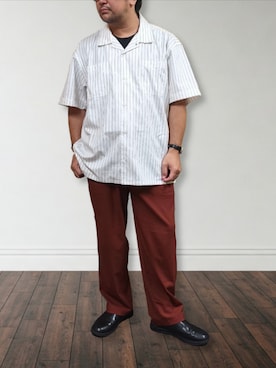 「アイテム（スニーカー）」を使った、肉厚メンズさん（メンズ・177cm・40代）の夏コーディネート
