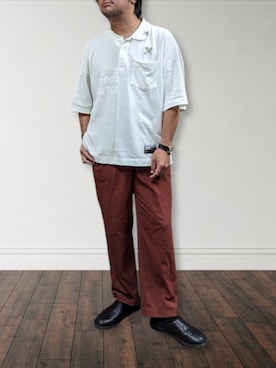「アイテム（スニーカー）」を使った、肉厚メンズさん（メンズ・177cm・40代）の夏コーディネート
