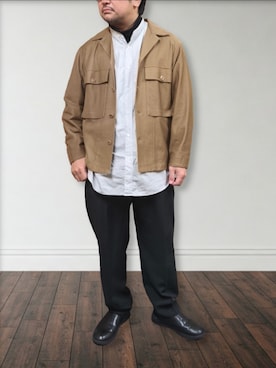 「MoonStar（ムーンスター）のアイテム」を使った、肉厚メンズさん（メンズ・177cm）の春コーディネート