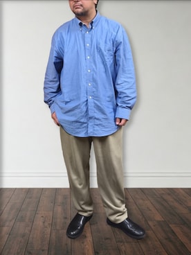 「MoonStar（ムーンスター）のアイテム」を使った、肉厚メンズさん（メンズ・177cm）の春コーディネート