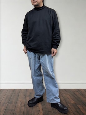 「アイテム（ブーツ）」を使った、肉厚メンズさん（メンズ・177cm・40代）の秋コーディネート