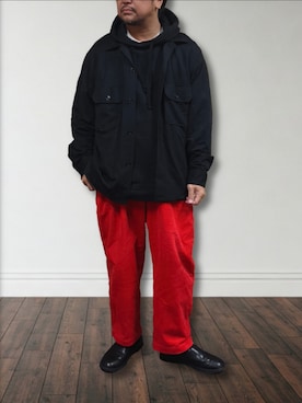 「MoonStar（ムーンスター）のアイテム」を使った、肉厚メンズさん（メンズ・177cm）の冬コーディネート