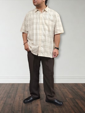 「デブでもオシャレ」｜肉厚メンズさん（メンズ・177cm）の夏コーディネート